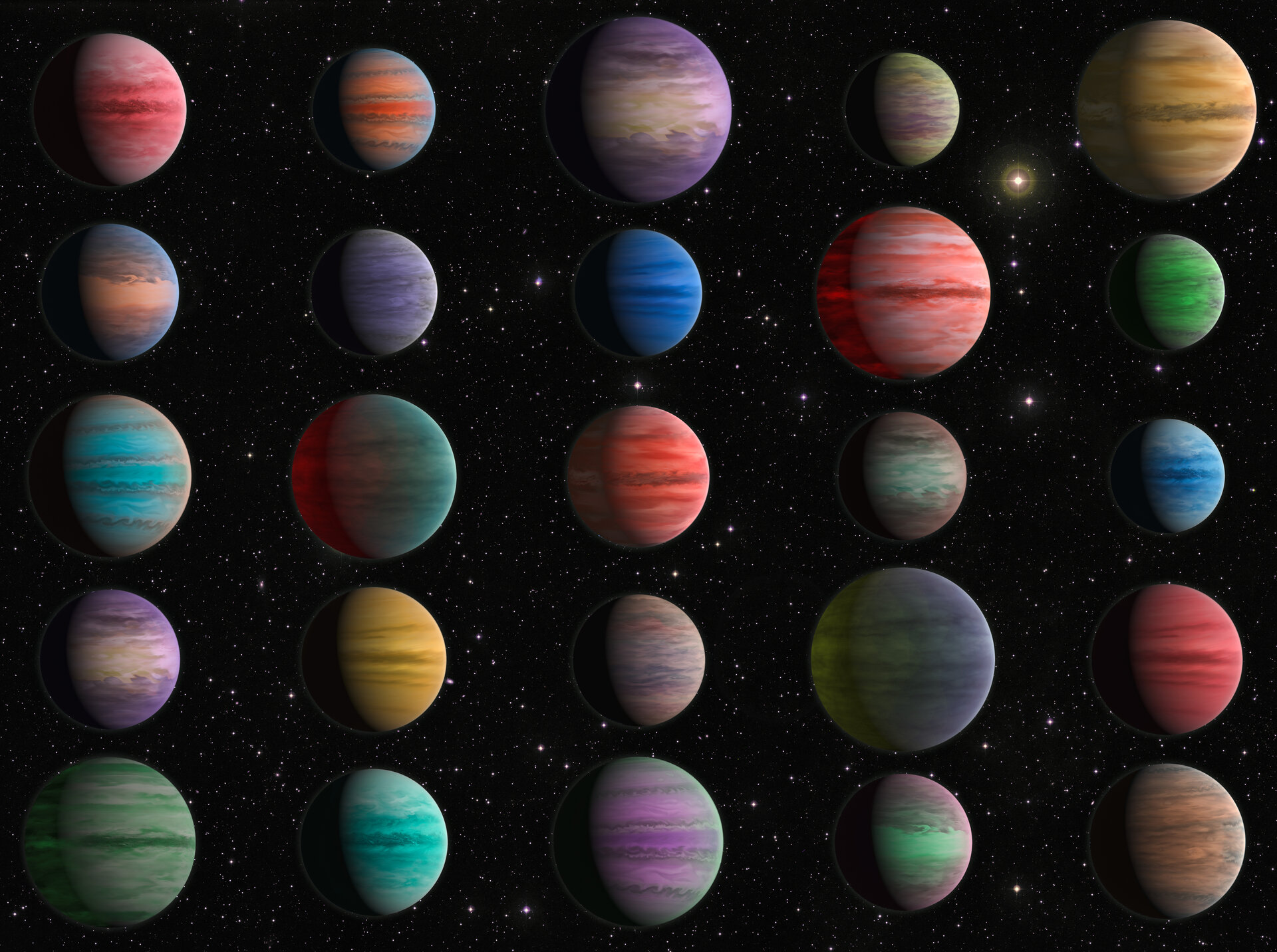 歐洲太空總署公佈了一組太陽系外「熱木星」 （ Hot Jupiters ） 的模擬圖。