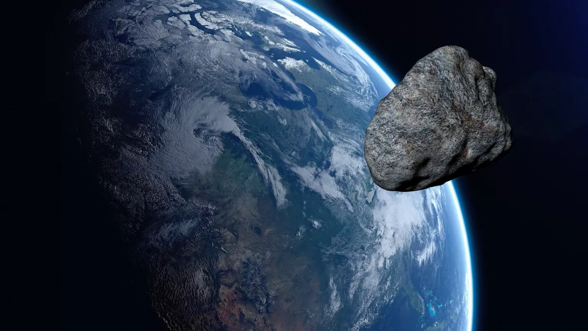 小行星撞擊地球模擬圖