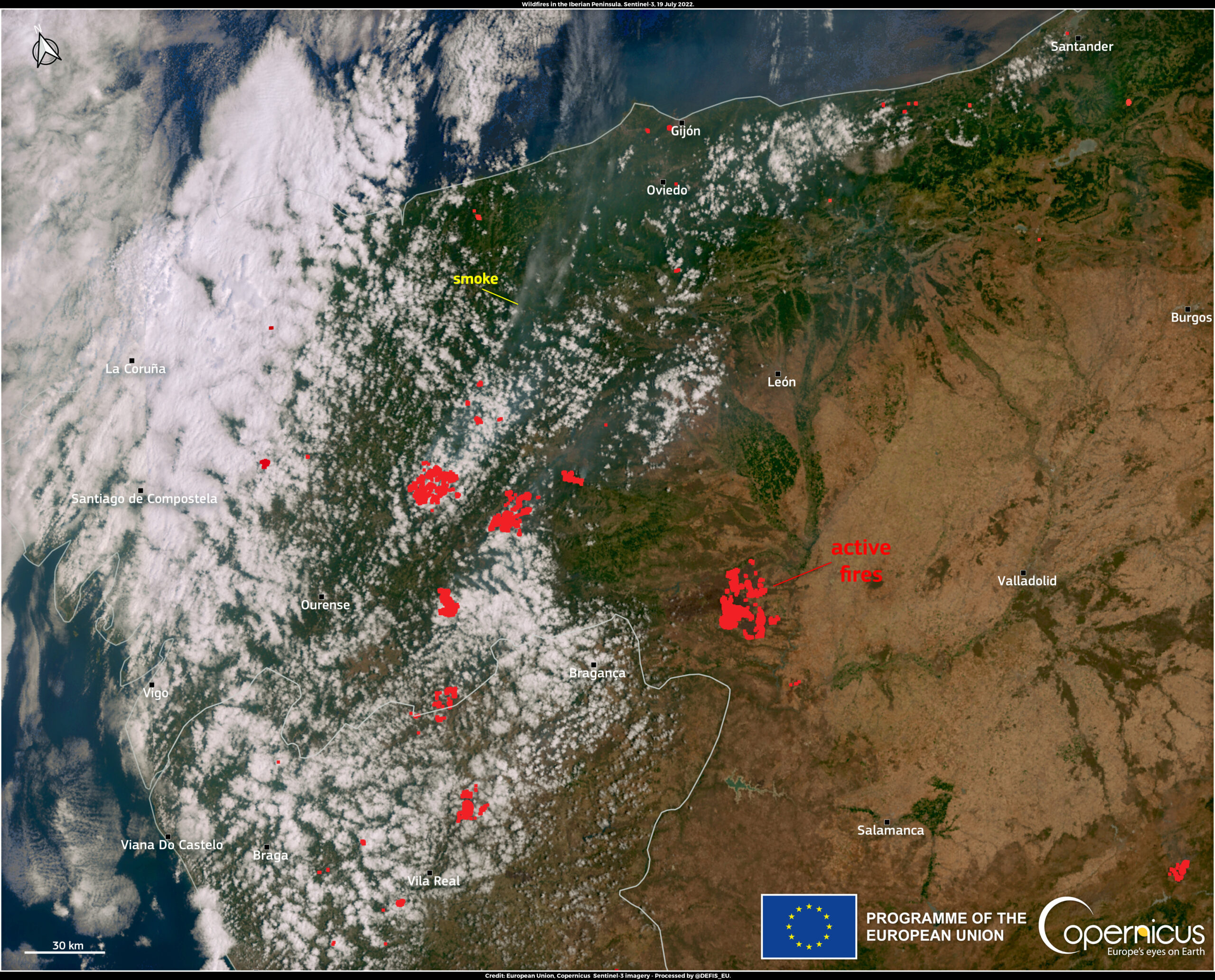 野火在歐洲肆虐蔓延 (圖片來源：哥白尼)