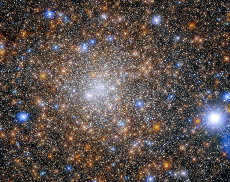 升級後的哈伯太空望遠鏡時隔數年後捕捉到的耀眼球狀星團
